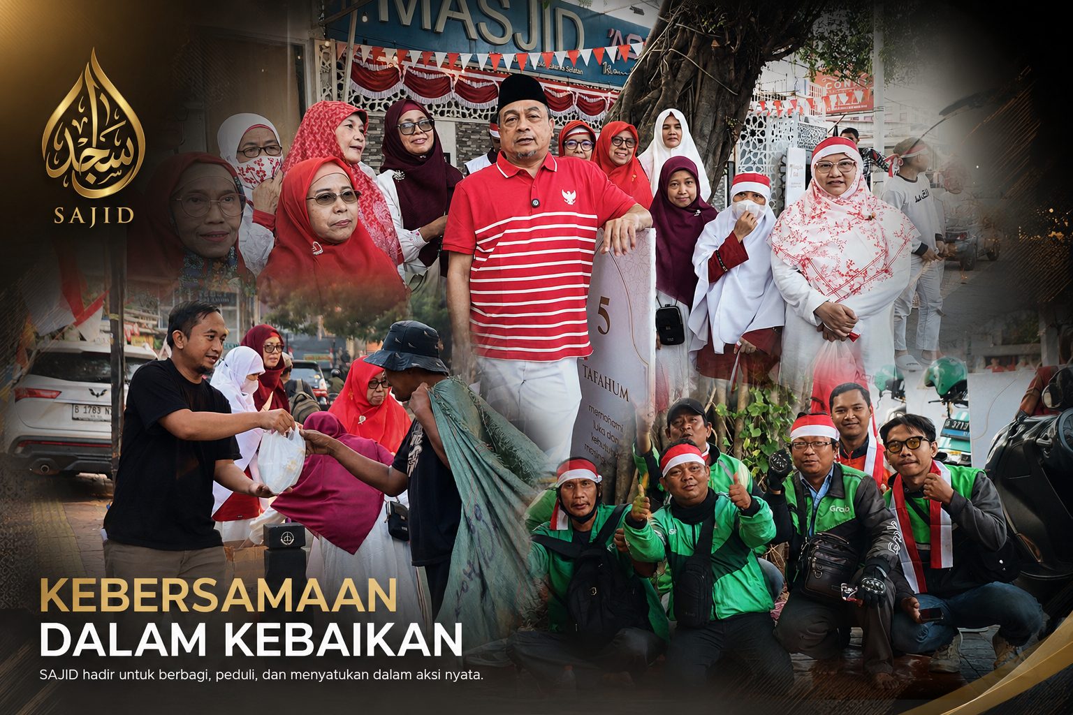 Sambut HUT Ke-81 RI, SAJID Bagikan 81 Ribu Paket Makanan dan Sembako